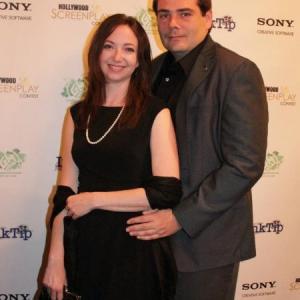 Adrienne Storch and Casey Lambert at the 2012 Hollywood Screenplay Contest.