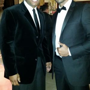 Christian Keyes and Mandell Frazier on set for Jackie Christies Bossard Cognac Commercial Shoot