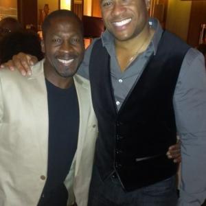 Actor Glen Plummer and Mandell Frazier at event of PreGrammy Awards Party Beverly Wilshire  Beverly Hills CA