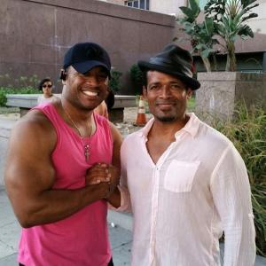 Mario Van Peebles and Mandell Frazier at event of Soulnic 4th of July Block Party Grand Park  Los Angeles CA