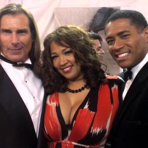 Fabio Kym Whitley and Mandell Frazier at event of the 15th Annual Academy Viewing Party Supporting Children Uniting Nations The Historic Warner Mansion  Beverly Hills CA