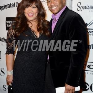 Kym Whitley and Mandell Frazier on the Red Carpet at event of 2nd Annual Borgnine Movie Star Gala Honoring Actor Joe Mantegna Sportsmens Lodge  Studio City CA