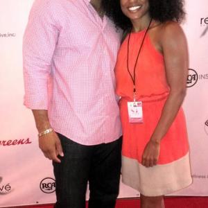 Actress Tiffany Snow and Mandell Frazier on the Red Carpet at event of the The Merge Summit Millennium Biltmore Hotel  Los Angeles CA