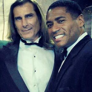 Fabio and Mandell Frazier at event of the 15th Annual Academy Viewing Party Supporting Children Uniting Nations The Historic Warner Mansion  Beverly Hills CA