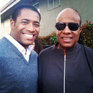 Stevie Wonder and Mandell Frazier at event of Musication 