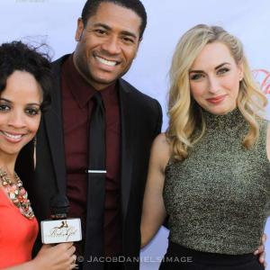 Rich Girl NetworkTV Host Tensie Taylor Actress Lyndsi LaRose and Mandell Frazier on the Red Carpet at event of the 1st Annual Light  Love Awards Fundraiser Gala The African American Firefighters Museum  Los Angeles CA