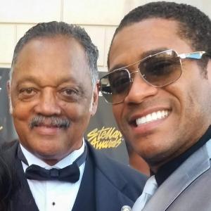 Civil Rights Activist/Baptist Minister Rev. Jesse Jackson and Mandell Frazier on the Red Carpet at event of the 30th Annual 