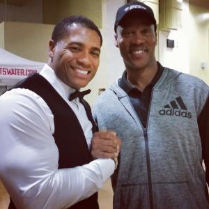 L.A. Lakers head coach Byron Scott and Mandell Frazier at event of 
