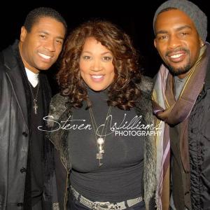 Kym Whitley Bill Bellamy and Mandell Frazier at event of Vox Maximus Defined Naturally 7 Debut Concert El Rey Theatre  Los Angeles CA