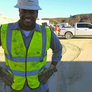 Mandell Frazier on set for 2015 Ford F150 National Commercial Shoot