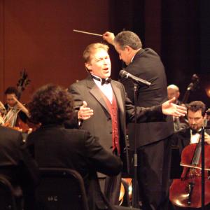 Steve in performance with the Irving Symphony conducted by Hector Guzman.