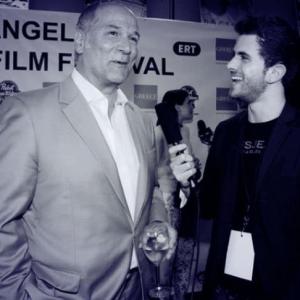 Rolandos Liatsos on the red carpet with John Kapelos from The Breakfast Club