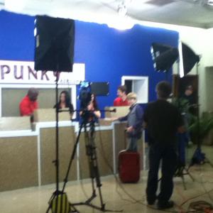 Jake filming Spunky Airlines The Russians are Coming episode