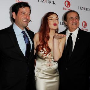 Rob Sharenow Lindsay Lohan and Larry A Thompson at Lifetime Liz  Dick Premiere Party