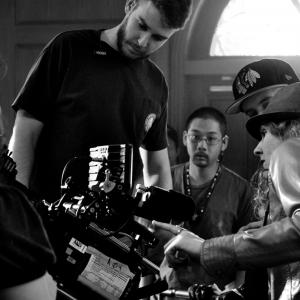 Jules Dameron directing on the set of 