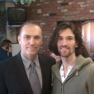 With the prolific Al Sapienza Mikey Palmice from Sopranos on the set of Meat!