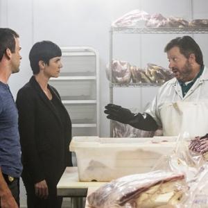 NCIS New Orleans ep 20 RockABye Baby LR Lucas Black as Special Agent Christopher LaSalle Zoe McLellan as Special Agent Meredith Brody and Rudy Eisenzopf as Cedric Smith