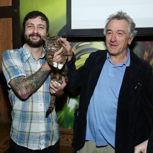 Robert De Niro and cat Lil Bub attend the Directors Brunch during the 2013 Tribeca Film Festival on April 23 2013 in New York City