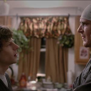 Still of Jesse Eisenberg and Jason Segel in The End of the Tour 2015