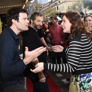 Judd Apatow Bill Hader and Vanessa Bayer at event of Be stabdziu 2015
