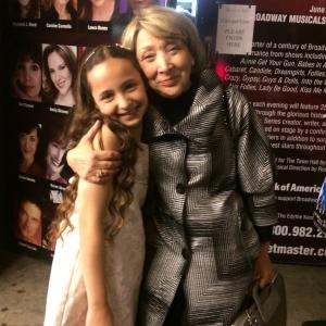 Ashley Brooke with Bryna Wasserman, Executive Director of the National Yiddish Theatre - Folksbiene at the Raising the Roof Gala celebrating the 50th anniversary of Fiddler On The Roof and NYT's 100th season. Ashley perfumed in the Children's Choir