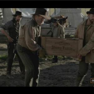 Anson Mount Terry Brown and Tim Oborn in Hell on Wheels
