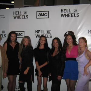 Terry A. Brown, T.J. Anderson, ?, Sarah, Felicia, Joelle, & Myrna at the Hell on Wheels Season 2 Premiere Gala