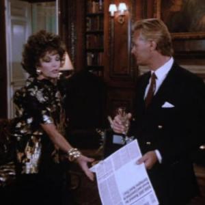 Still of Joan Collins and Christopher Cazenove in Dynasty (1981)