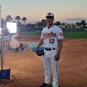 Still of Rob Polanco in MASN Baseball shoot