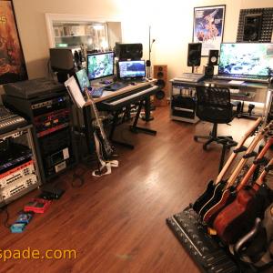 Adam Spade's private recording studio in Indiana.