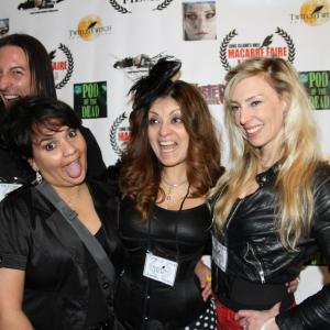 Badass crew with founder of Macabre Faire LC Macabre being silly on the red carpet!