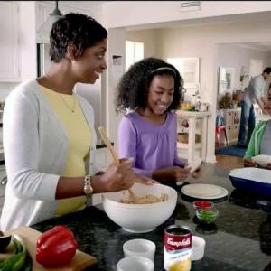 Mason as son in Campbell's Soup National Commercial. September 2013