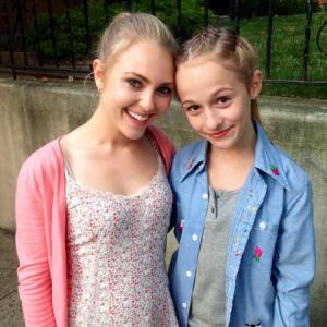 AnnaSophia Robb and Sophia Anne Caruso on set Jack of the Red Hearts