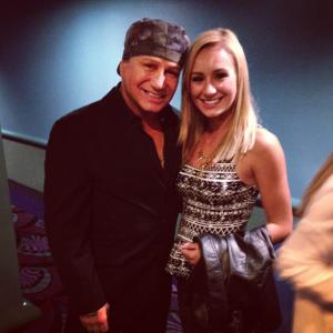 Julie Ann Dawson with fivetime boxing champion of the world Vinny Pazienza at the premiere of Opposite Sex 2014