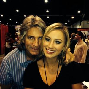 Julie Dawson hosting at Rock and Shock with Eric Roberts from Expendables and The Dark Knight 2013