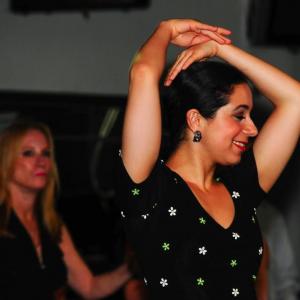 Yasmin Zakher teaching a salsa class