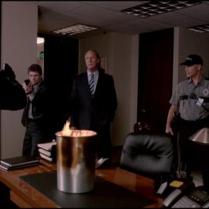 David James Sikkink with Alex OLoughlin Craig T Nelson Christine Lahti and Curtis Bush in Hawaii Five0