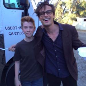 Matthew Gray Gubler and Steven Dady on the set of 