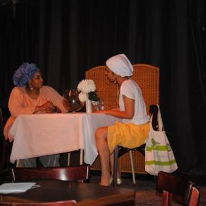 Scene from Off Off Broadway 2010 production of A Wound In Time with Ryss and Soleidy Mendez