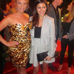 Michelle Romano and Jamie Lynn Sigler of THE SOPRANOS at the QVC Pre-Oscar Party at the Four Seasons Hotel in Beverly Hills