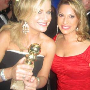 Amy Poehler and Michelle Romano at the Golden Globes
