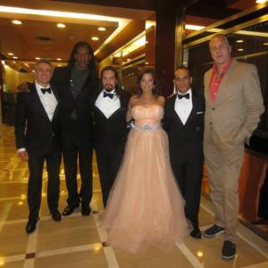 Milwood Cannes 2013 World Premiere Actors Keith Balderston William Romeo Jeremy Kovach Said Faraj with Actress Producer Michelle Romano and Producer Roy Martens