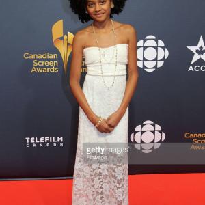 Shailyn Pierre-Dixon on the Red Carpet at the Canadian Screen Awards. Toronto, ON