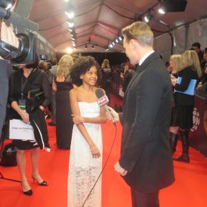 Shailyn PierreDixon with ETalk on the Red Carpet at the Canadian Screen Awards