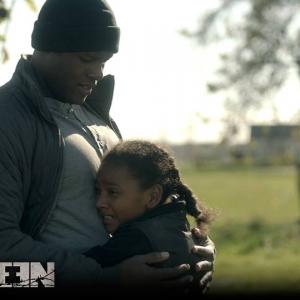 Shailyn Pierre-Dixon as 'Frances' with her on-screen brother played by Ryan Allen, in BETWEEN.