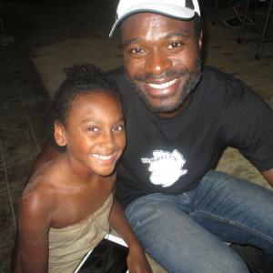 Shai PierreDixon and Actor Lyric Bent on the set of The Book of Negroes
