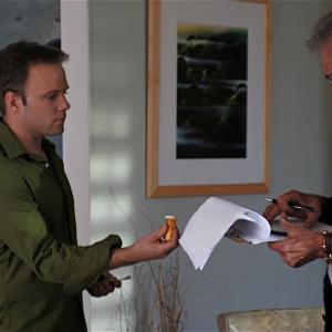 With Nick Mancuso on the set of 'Lost Soul'