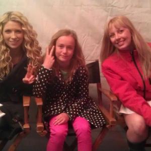Kiva on set with actress Brooke White and Jennifer Ritchie Star Spangled Bannners
