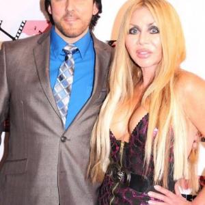 Writer  Director Sergio Candido at Mock Fest Red Carpet with actress Dawna Heisling