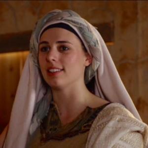 Film still from Sounds Of The Season by MBC Productions Portraying Mary from the biblical nativity story